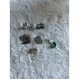 6 jewelry charms - Penny for size reference